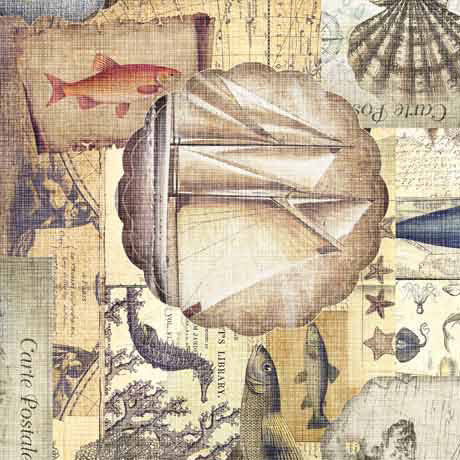 Siren's Call Nautical Patchwork 29992-E