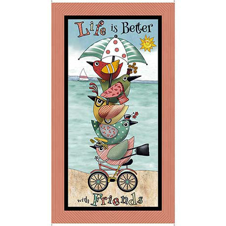Life is Better with Friends Bird Panel 30536-Q