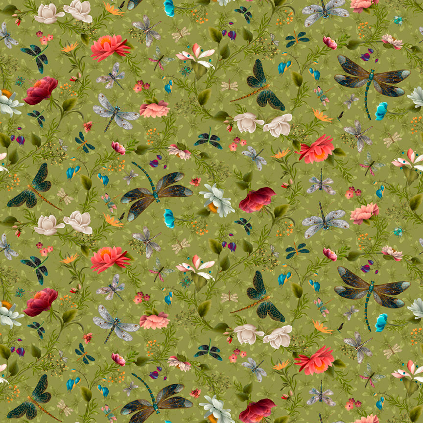 Dragonfly Garden Dragonfly and Floral 30633-G