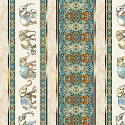 Kindred Spirits Elephant Decorative Stripe 30672-X