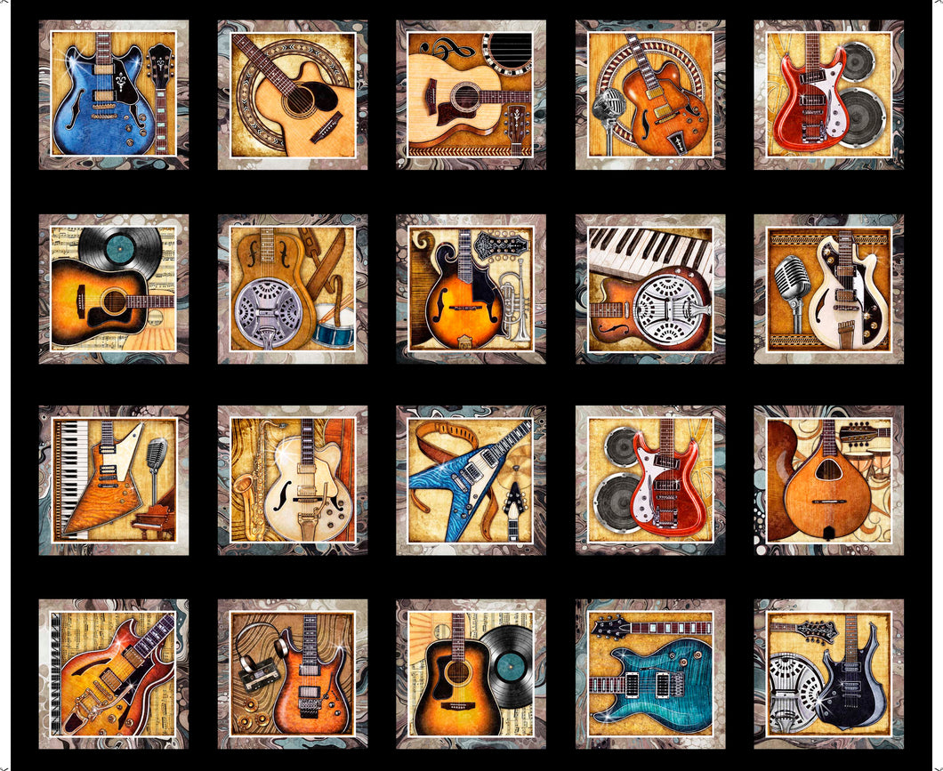 Rock N Roll Fantasy Guitar Picture Patches 30730-J