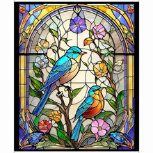 Load image into Gallery viewer, Sunlit Birds Stained Glass Birds Panel 30792-X
