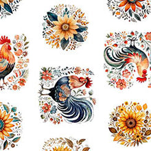 Load image into Gallery viewer, Poultry in Motion Roosters and Sunflowers 30842-Z

