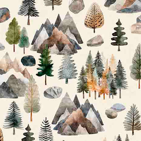 Bigfoot Pine Trees 30994-E Minky 60 inch