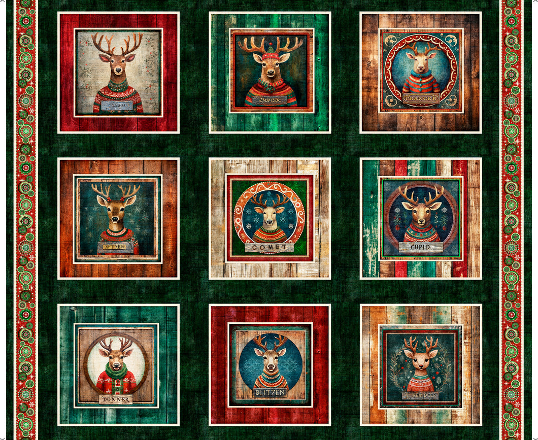 Santa's Workshop Reindeer Picture Patches 31071-X