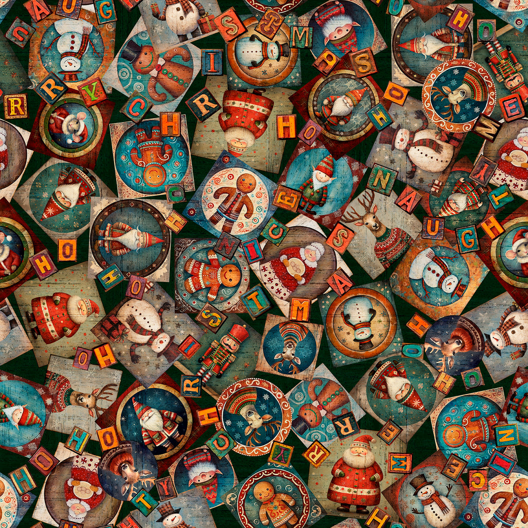 Santa's Workshop Christmas Collage 31072-J