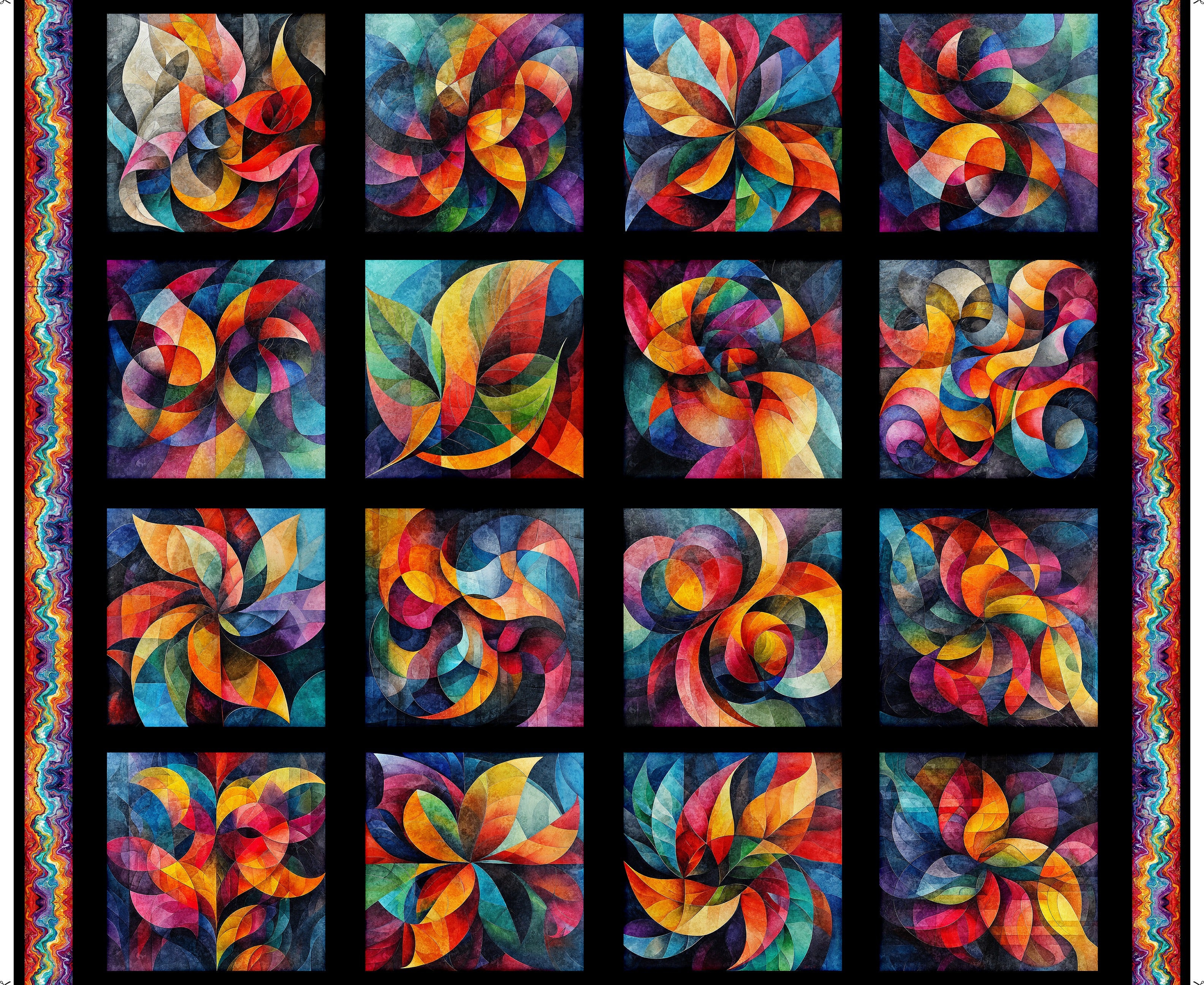 Bedazzled Fractal Block Patches 31121-J panel