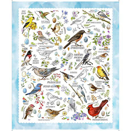 Drawn to Birds Bird Panel 31133-B