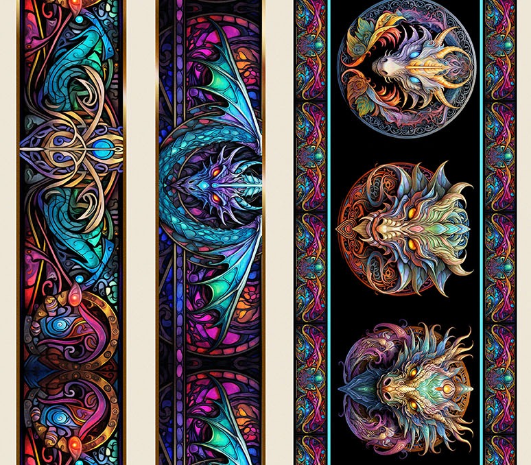 Dragon's Song Border Stripe 31152-X