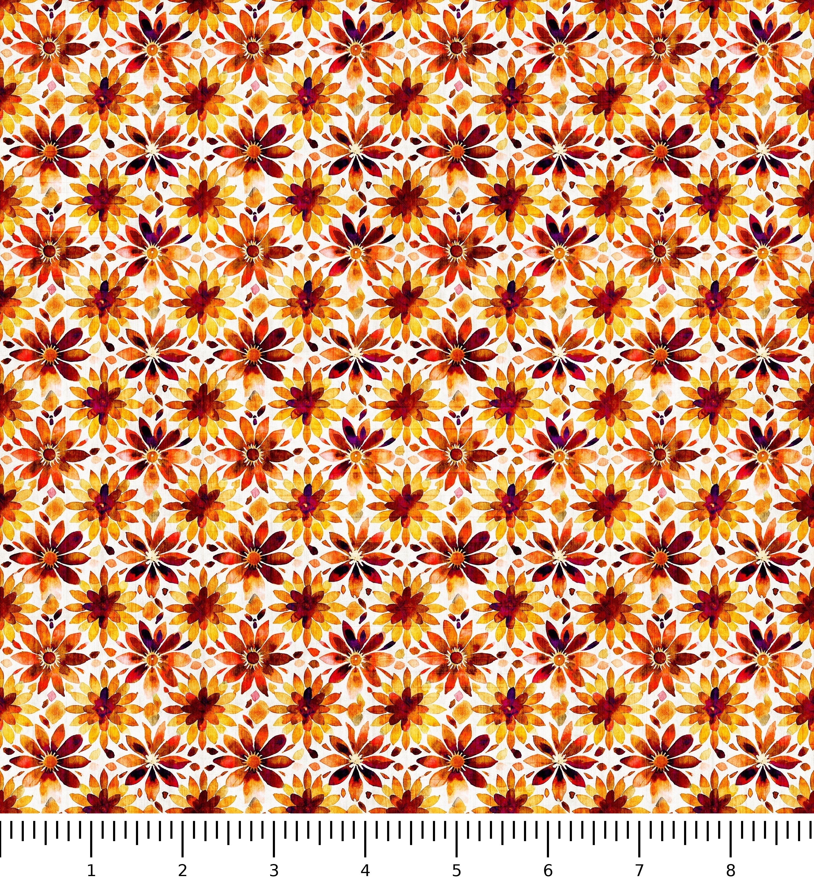 Fabric with scale ruler