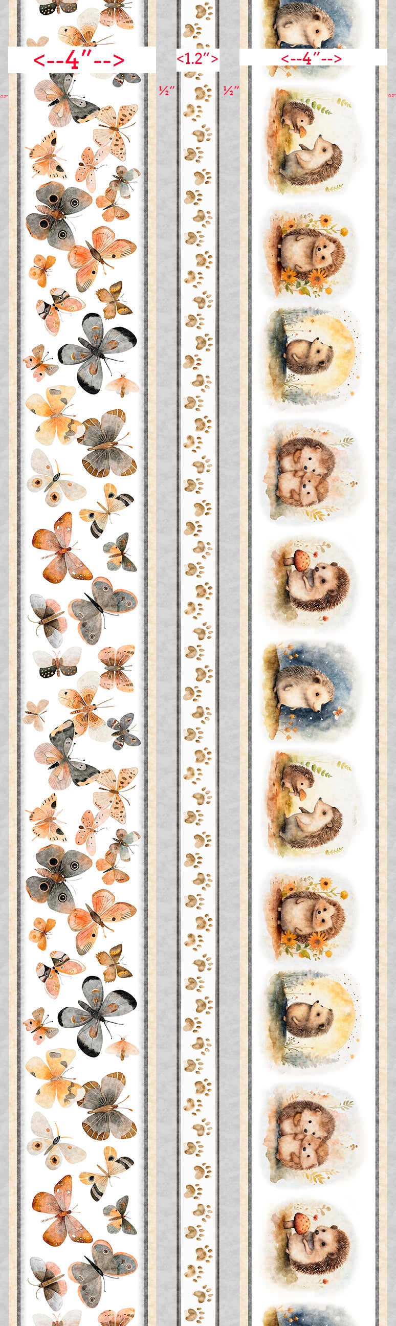 Hedgehugs Hedgehog Border Stripe 31414 - X – Lala and Mer