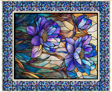 Load image into Gallery viewer, Mosaic Blooms Stained Glass Floral Panel 31482-X
