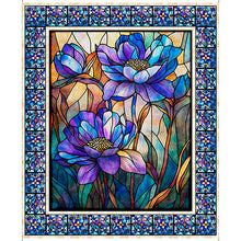 Load image into Gallery viewer, Mosaic Blooms Stained Glass Floral Panel 31482-X
