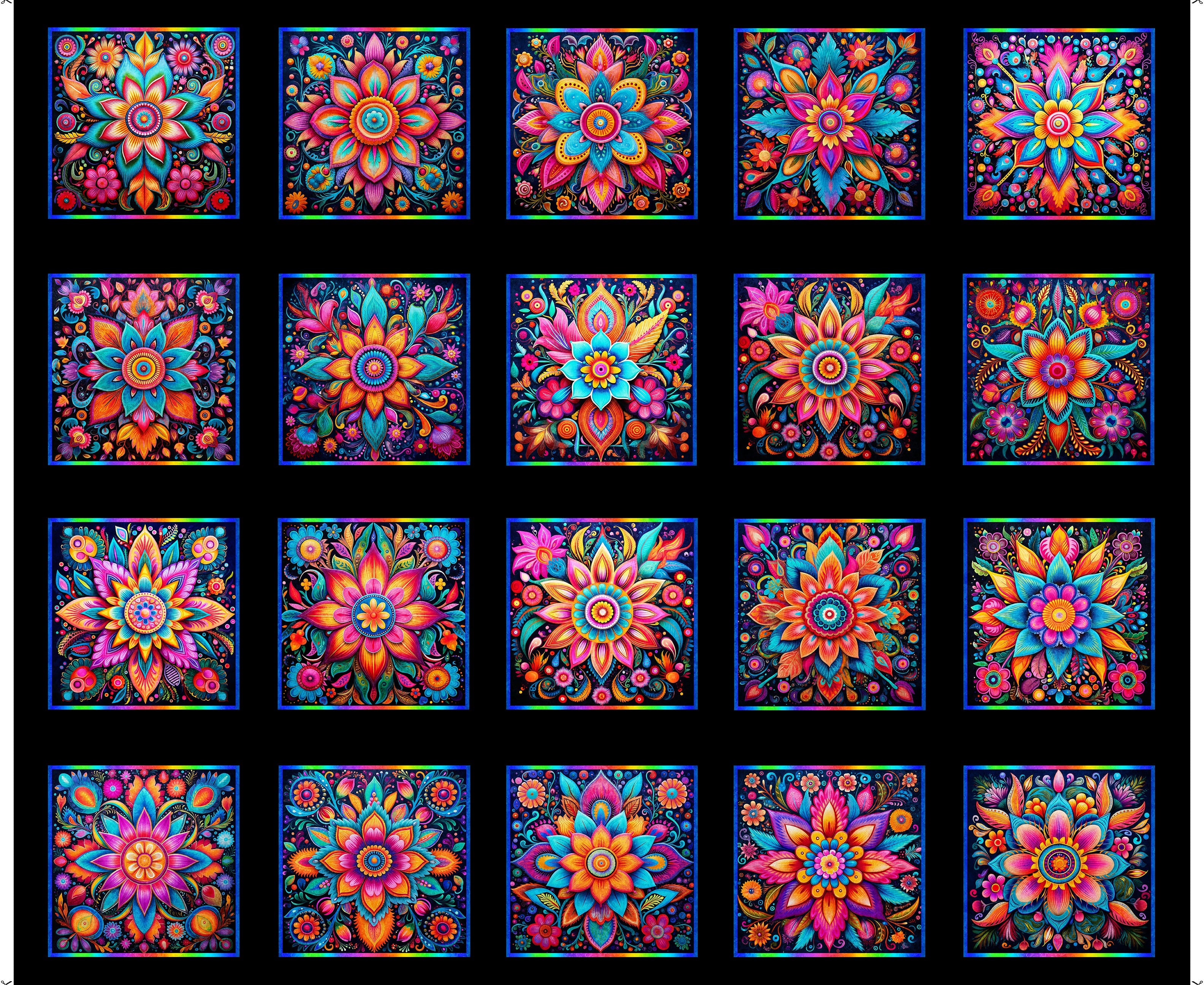 Jubilee Floral Geo Picture Patches 31588-J panel