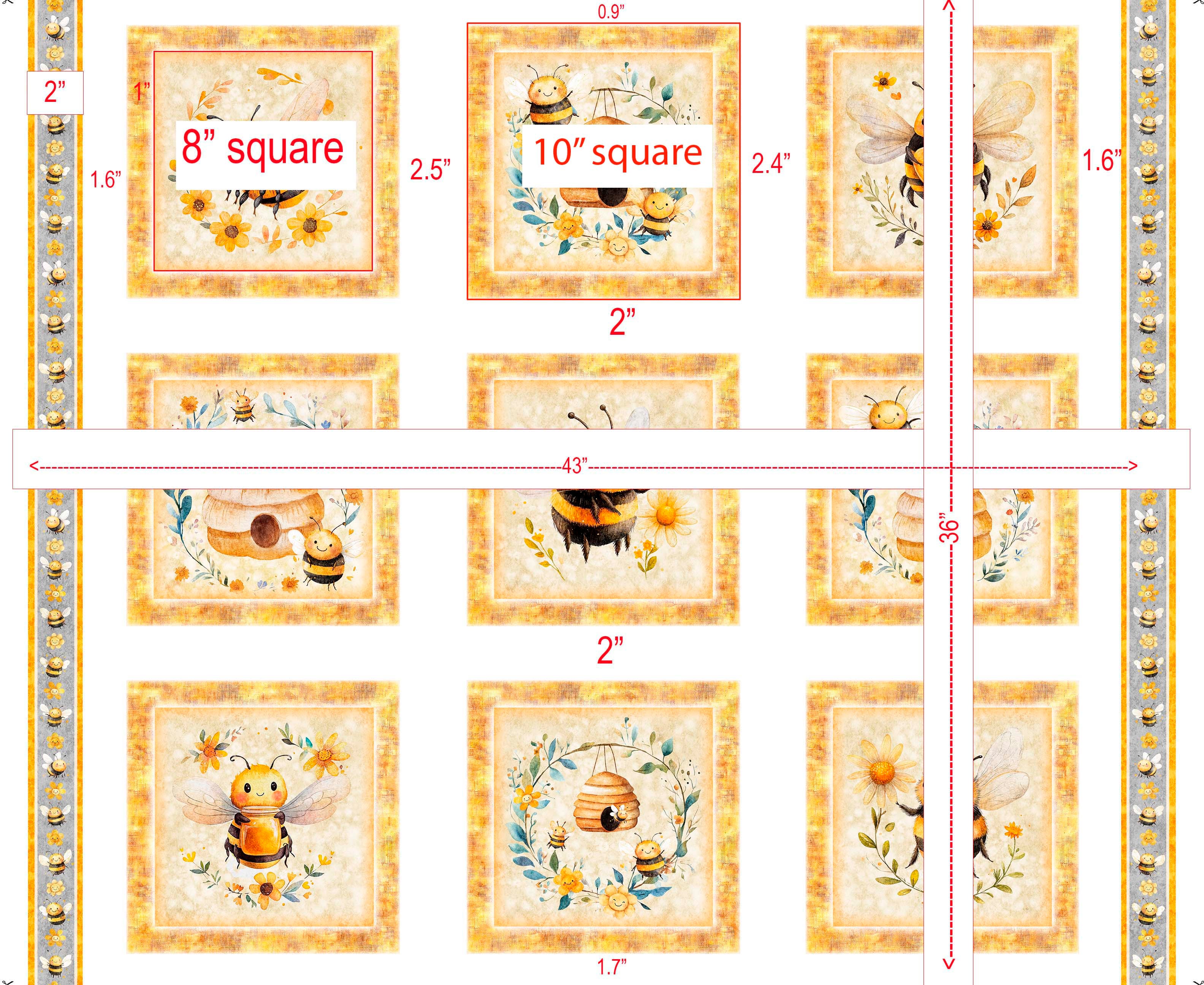 Buzz Buzz Buzz Bee Picture Patches 31700-X dimensions