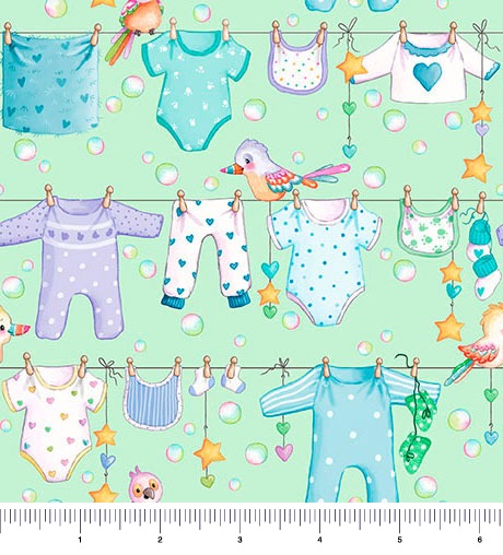 Little Ones Baby Clothesline 31723-H print scale with ruler