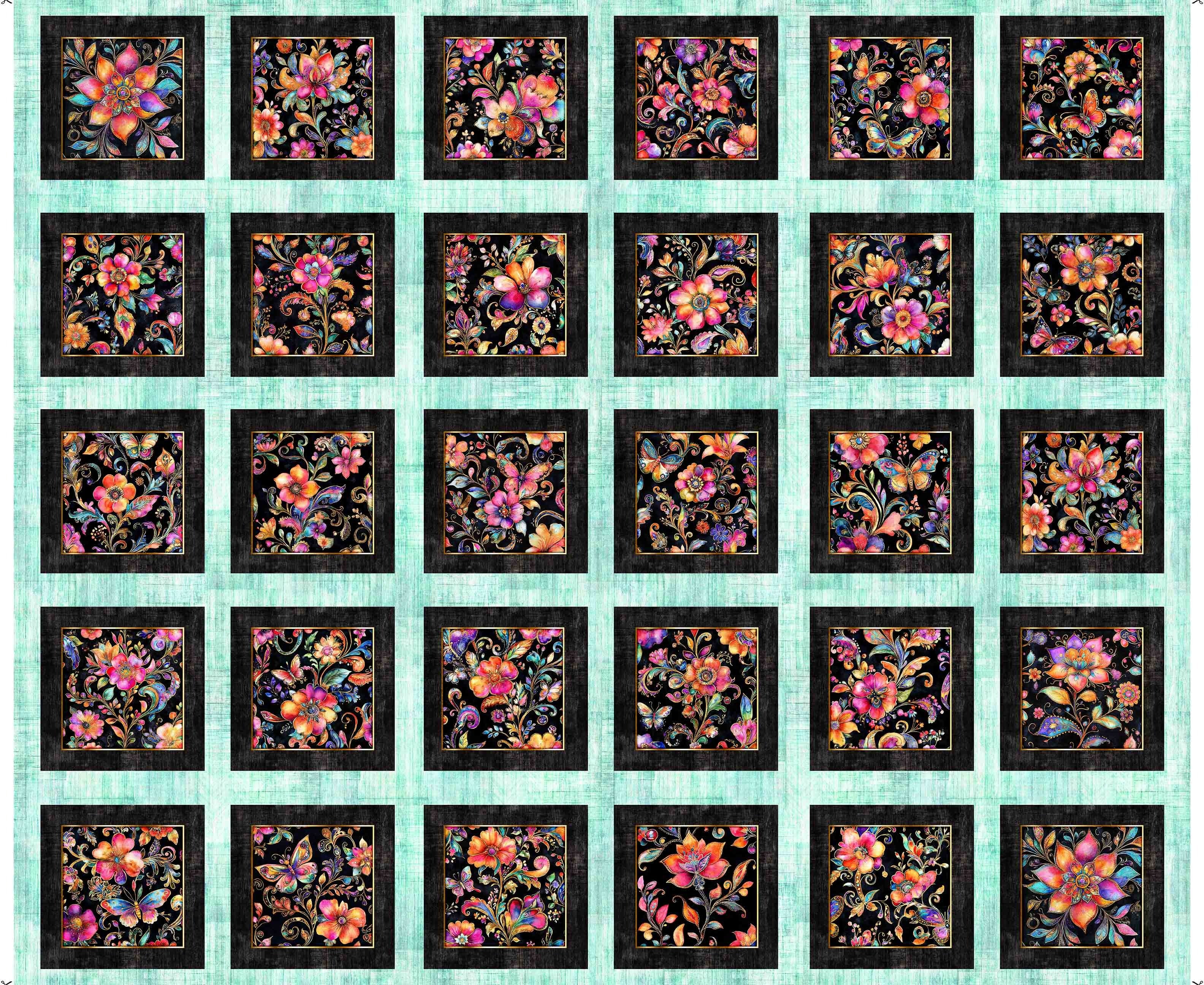 Fluttering Gardens Butterfly & Floral Picture Patches 31728-Q panel