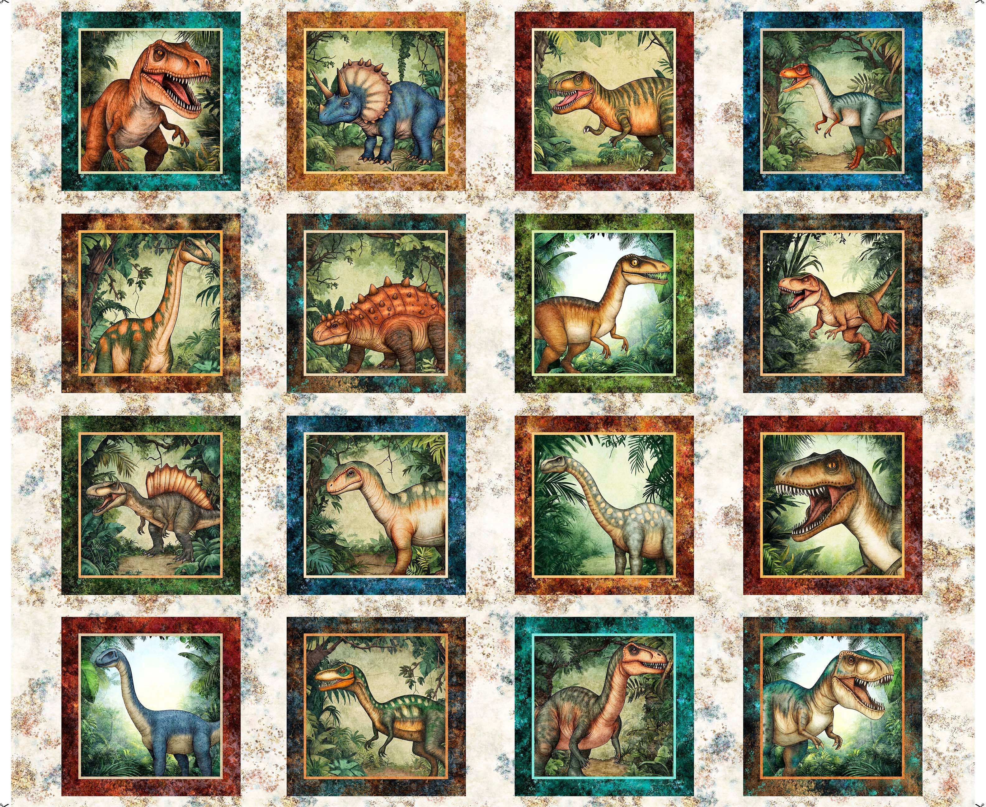 Savage Kingdom Dinosaur Picture Patches 31733-E Sand