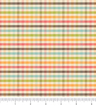 Load image into Gallery viewer, Chickens in the Meadow Gingham 31822-X print scale with ruler
