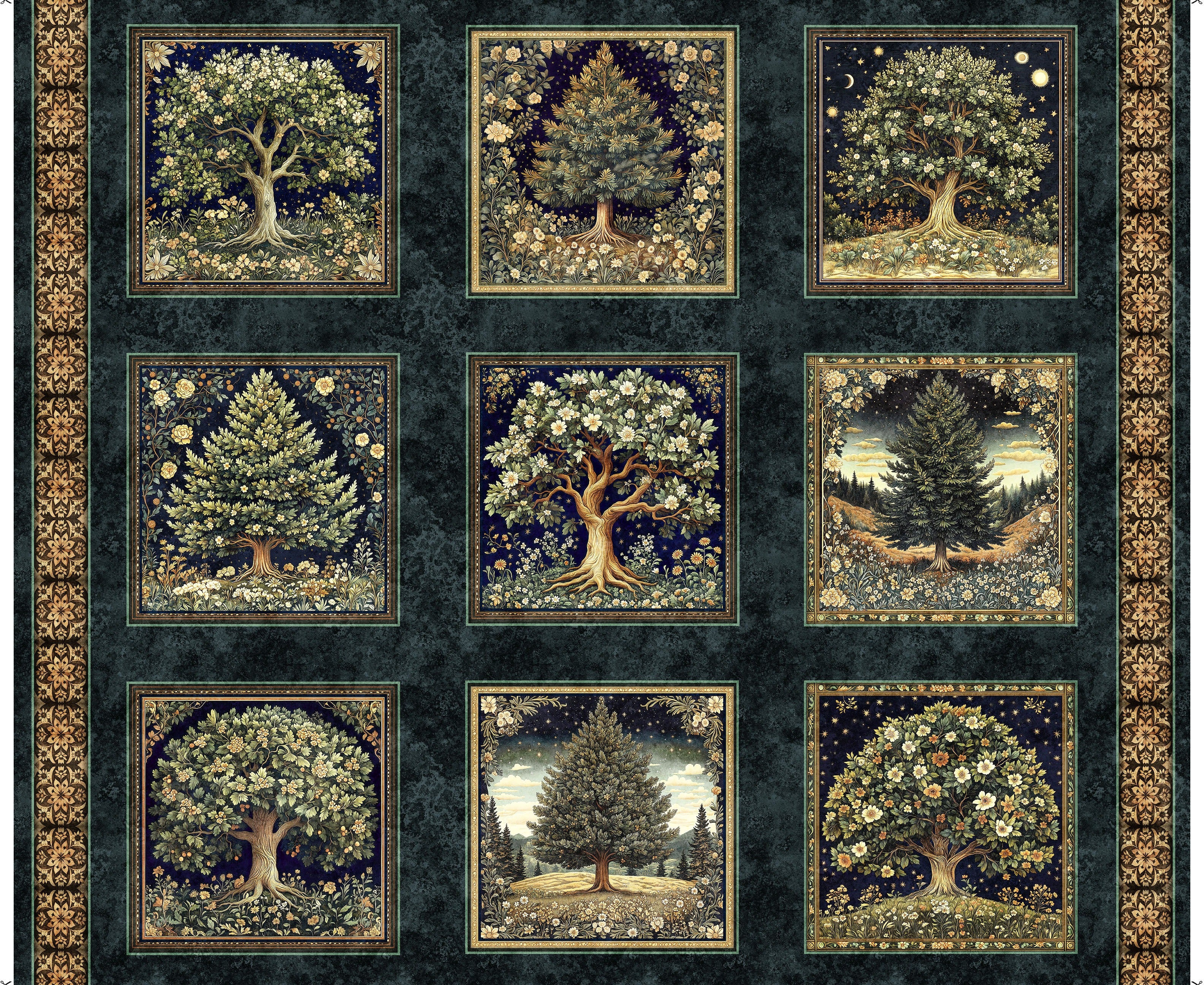 Cedar & Sage Tree Picture Blocks 31951-W