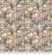 Load image into Gallery viewer, American Country Flag Patchwork 31995-E with inch ruler for scale
