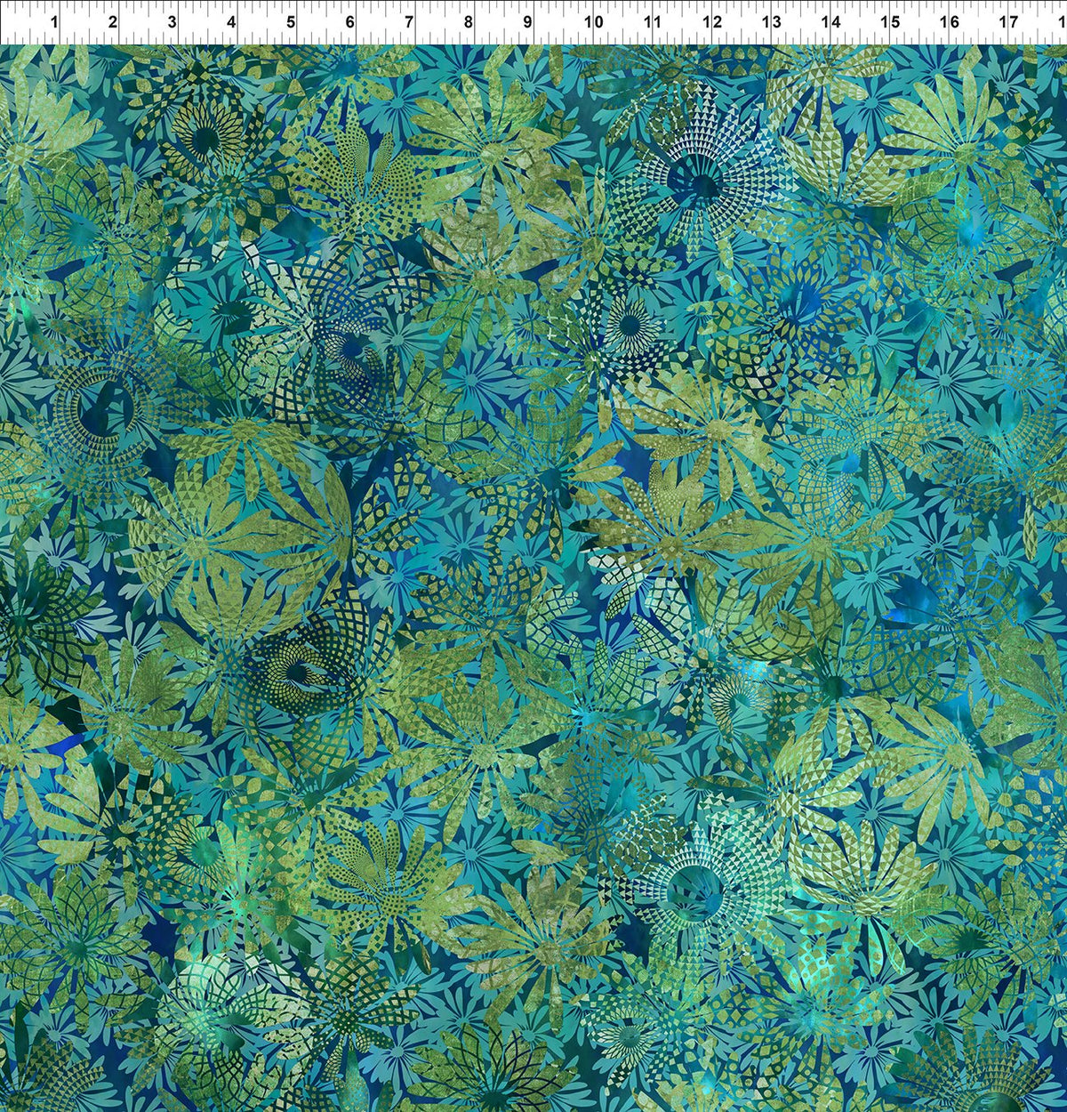 Allure 4ALR-2 Exotic Green by Jason Yenter for In The Beginning Fabrics