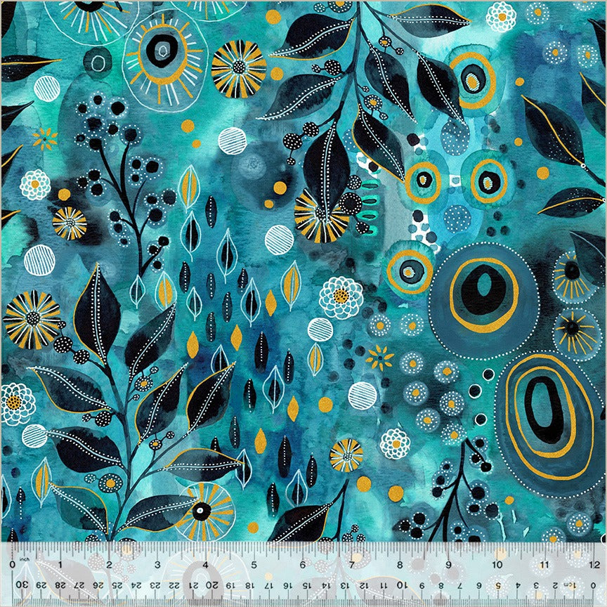 Ebb & Flow Enchanted 54025DM-1 Aqua with ruler for scale
