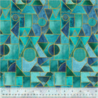 Ebb & Flow Sea Glass 54028DM-1 Aqua with ruler for scale