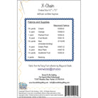 X-Chain quilt pattern back cover with fabric requirements
