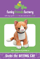 Funky Friends Factory Socks the Sitting Cat sewing pattern