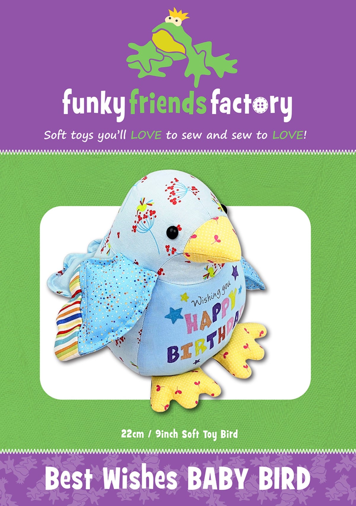 Funky Friends Factory Best Wishes Baby Bird sewing pattern