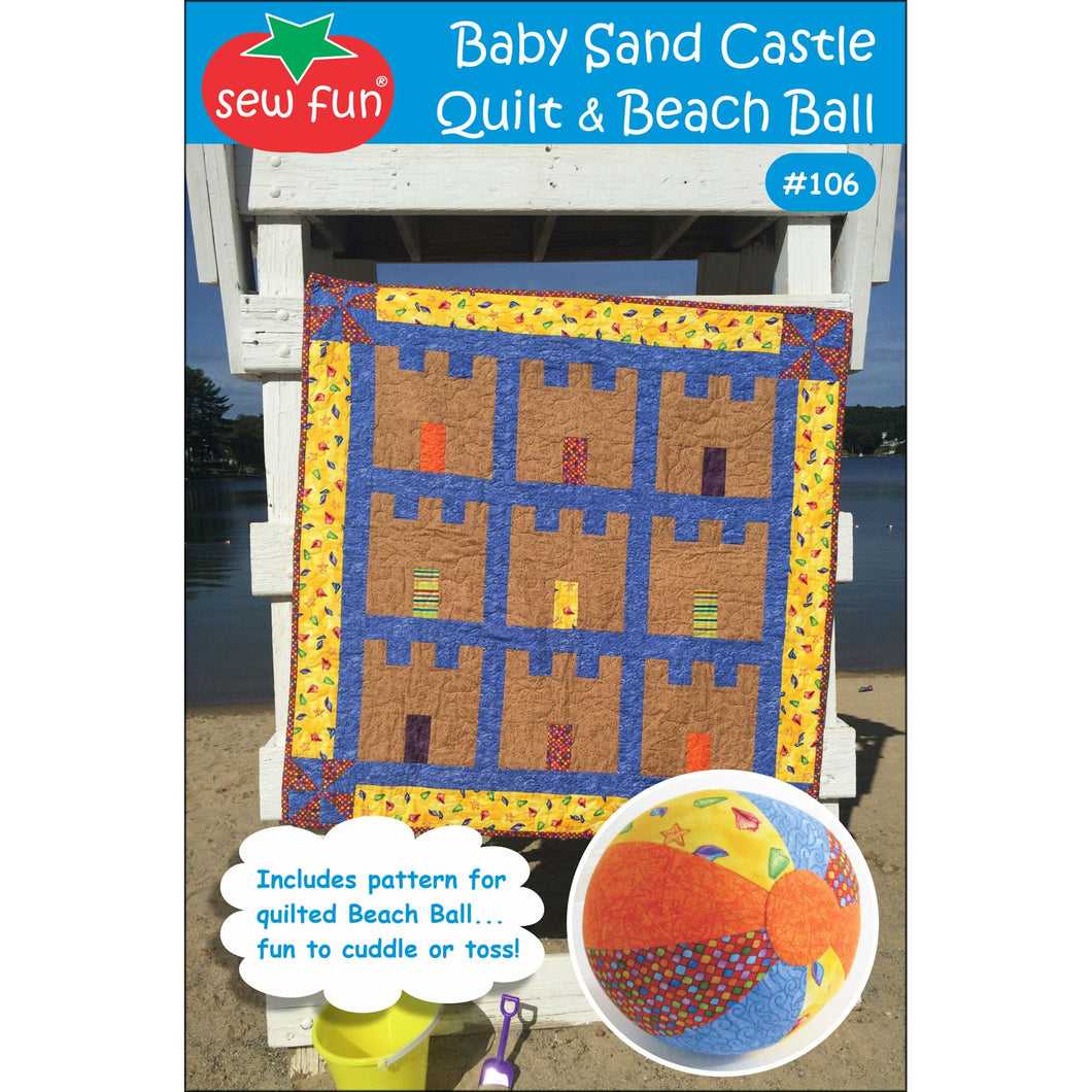 Baby Sand Castle Quilt & Beach Ball Pattern