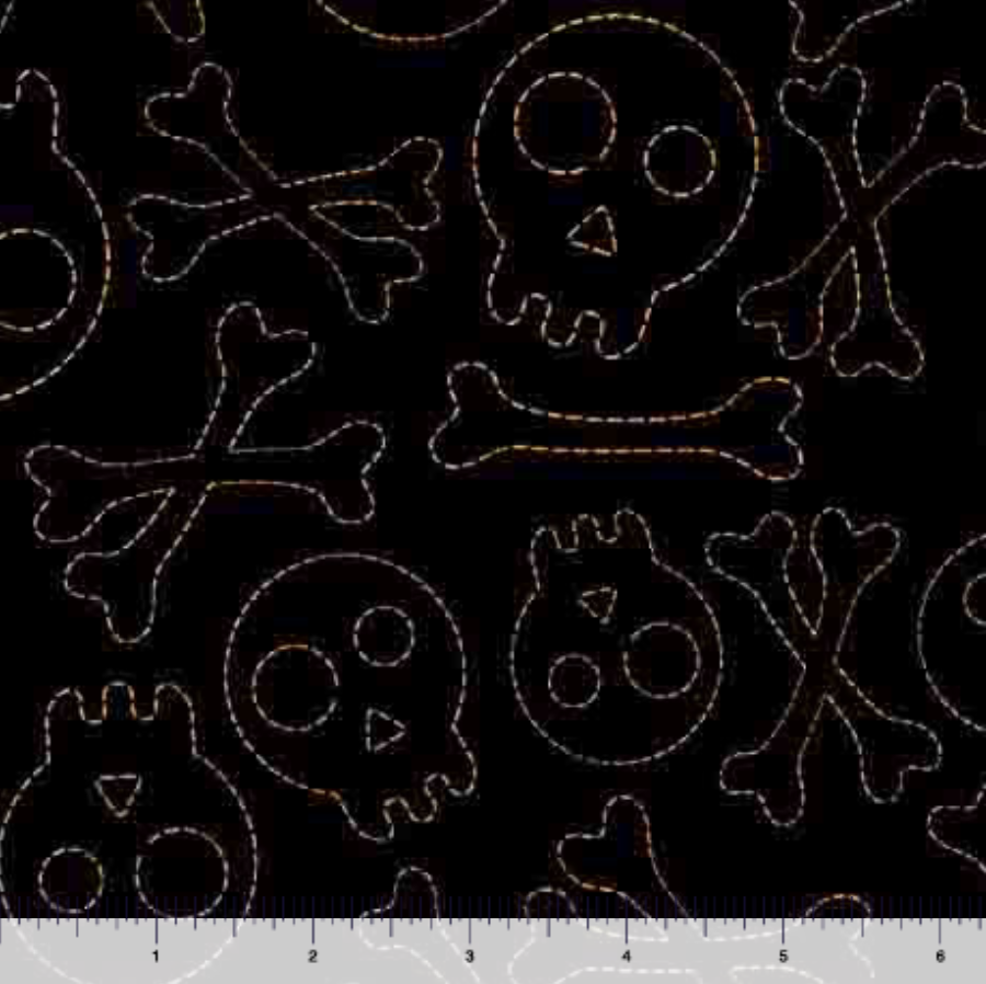 Creepin' It Real Stitched Skulls 30391-J