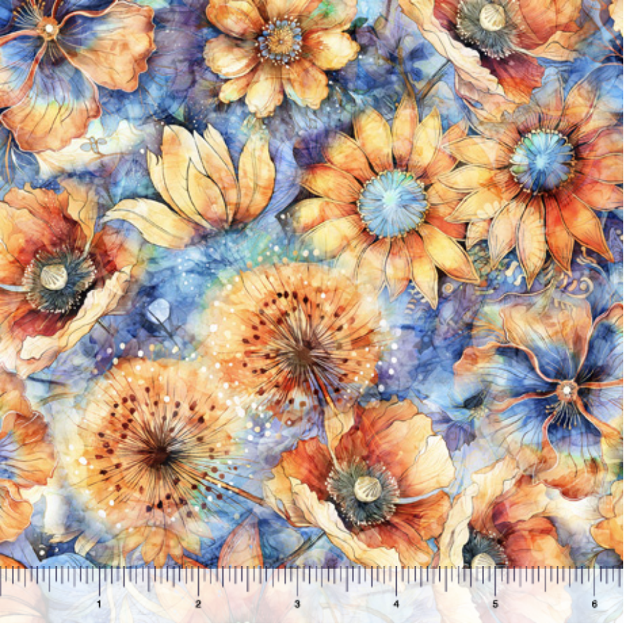 Midnight Blooms Packed Floral 30616-B