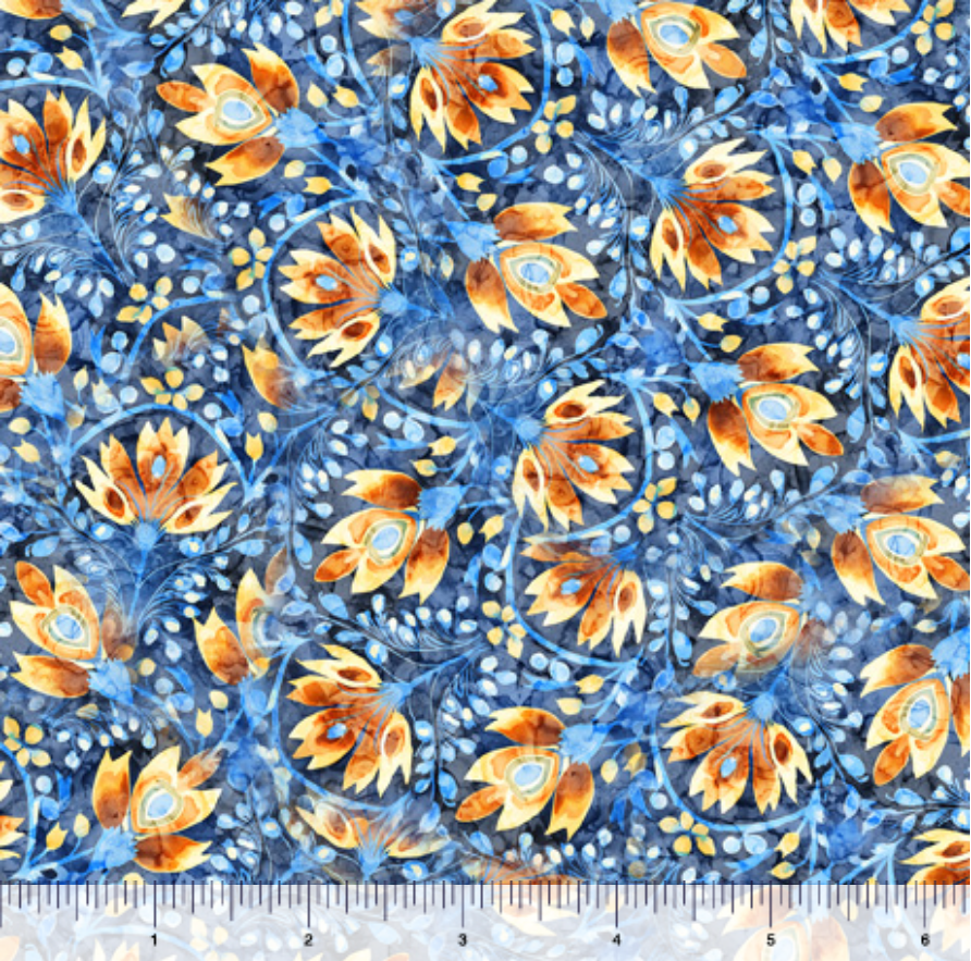 Midnight Blooms Floral Toss 30617-B