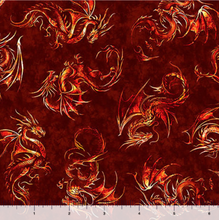 Load image into Gallery viewer, Dragon&#39;s Song Dragon Linocut 31154-R
