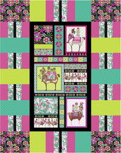 Load image into Gallery viewer, Fiesta Boho Fabric Quilt Kit with backing fabric using Pots &amp; Pans Pattern
