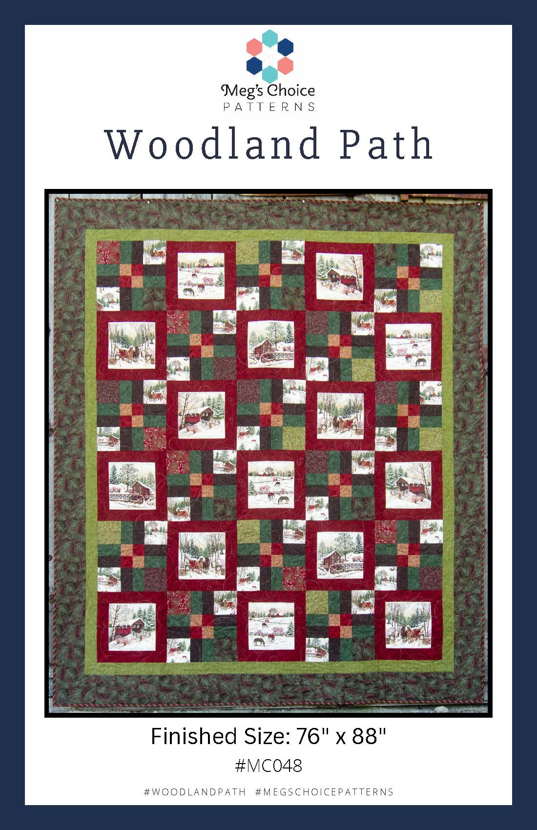 Woodland Path quilt pattern front cover