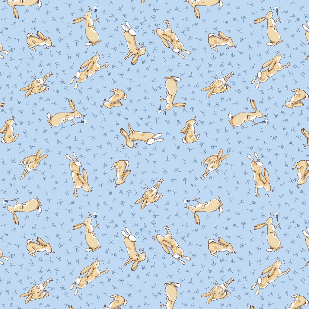 Guess How Much I Love You 2024 Y4247-87 Tossed Bunnies Light Denim