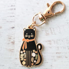 Black Cat Enamel Charm