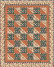 Load image into Gallery viewer, Fluttering Gardens Fabric Quilt Kit using Boxes &amp; Bows Pattern
