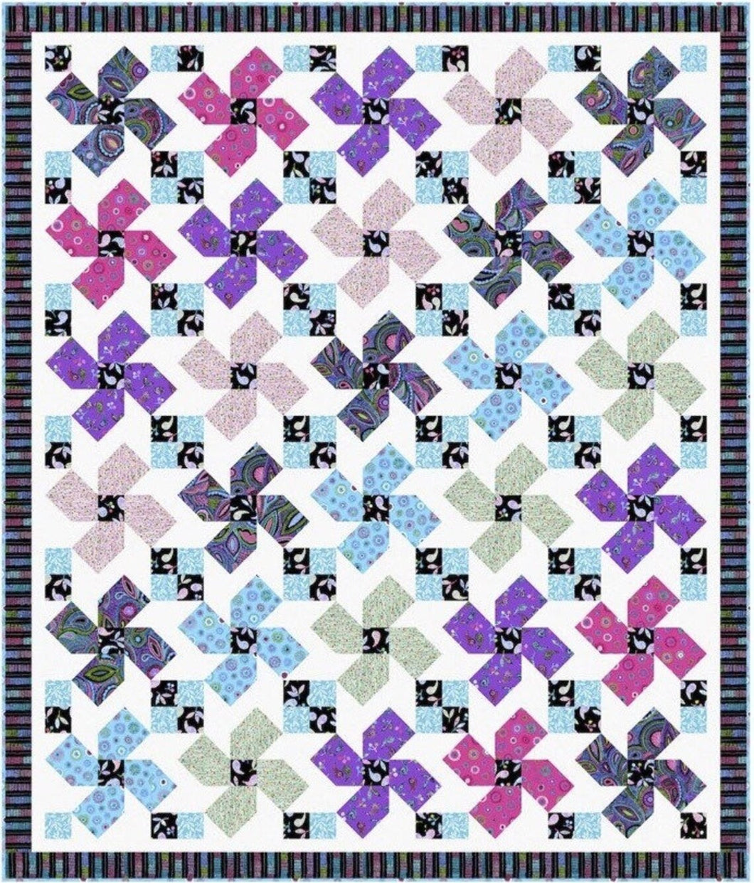 All in a Row Quilt Kit 4063A Featuring Petula Paisley