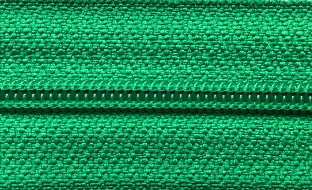 Kelly Green YKK #4.5 Nylon Coil Zipper