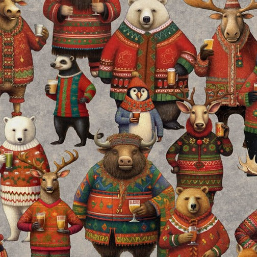 Christmas Party Animals - Party Animal Allover 30402-K