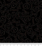 Creepin' It Real Stitched Skulls 30391-J with ruler for scale