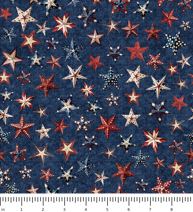 All American Snowman Stars 32046-N with ruler for scale