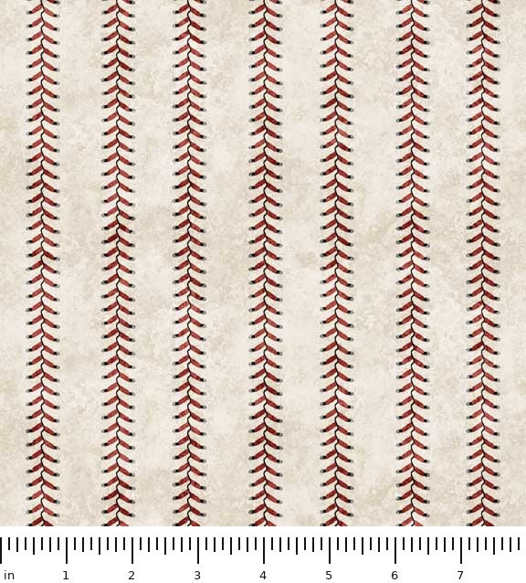 Bases Loaded Baseball Stripe 30349-E with ruler for scale