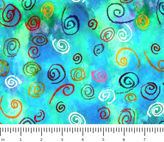 Delightful Dreams Twirls 30511-B with ruler for scale