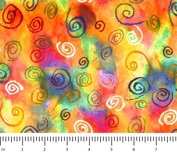 Delightful Dreams Twirls 30511-O with ruler for scale