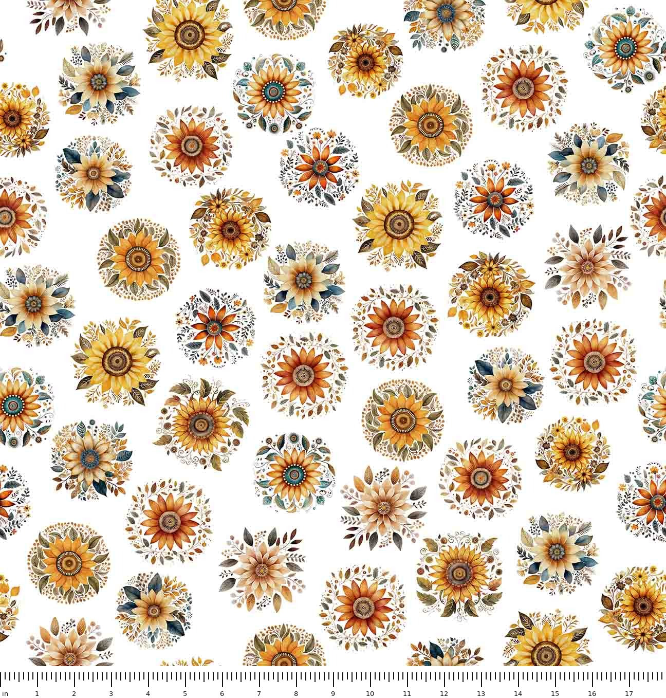 Poultry in Motion Sunflowers 30844-Z with ruler for scale